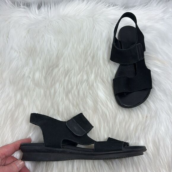 Arche Black Suede Women's Strappy Sandals Sz 38/US 7 - Picture 1 of 7